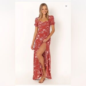 Petal & Pup Franklin Maxi Dress, Rust Floral, NWT